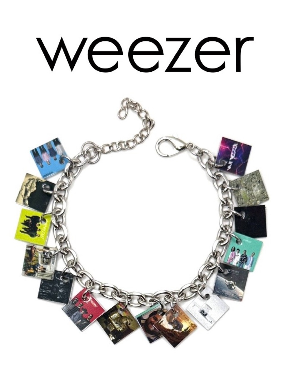 Weezer Band Miniature Album Charm Bracelet